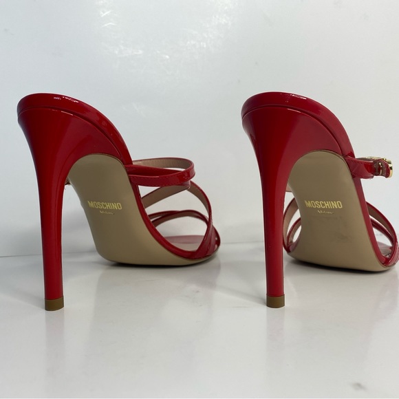 Moschino Red Logo Sandals - Picture 8 of 11